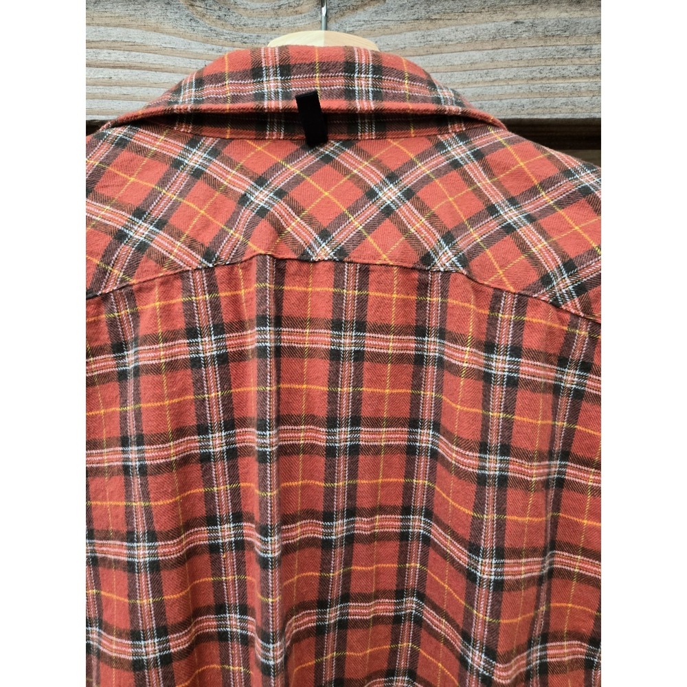 Rag And Bone Pursuit Rove Flannel Plaid Button Down Shirt Mens Large Red - Picture 8 of 13